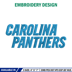 carolina panthers logo embroidery, nfl embroidery, sport embroidery, logo embroidery, nfl embroidery design