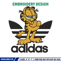 cartoon cat adidas embroidery design, adidas embroidery, brand embroidery, embroidery file,logo shirt,digital download