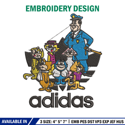 cartoon cat embroidery design, adidas embroidery, embroidery file, cartoon embroidery, logo shirt, digital download
