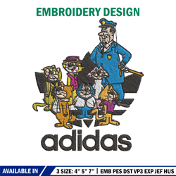 cats cartoon adidas embroidery design, adidas embroidery, embroidery file, brand embroidery, logo shirt, digital downloa