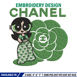 chanel green girl embroidery design, chanel embroidery, brand embroidery, embroidery file, logo shirt, digital download