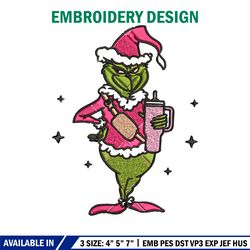 chrismas grinch embroidery design, grinch embroidery, embroidery file, brand embroidery, logo shirt, digital download