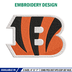 cincinnati bengals logo embroidery, nfl embroidery, sport embroidery, logo embroidery, nfl embroidery design