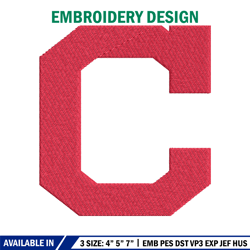 cleveland indians embroidery, mlb embroidery, football embroidery design, sport embroidery, logo embroidery.