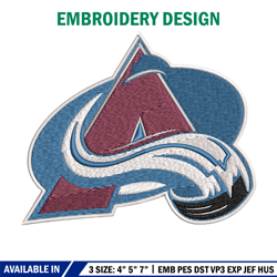 colorado avalanche embroidery design, logo embroidery, nhl embroidery, embroidery file, logo shirt, digital download