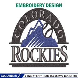 colorado rockies logo embroidery, mlb embroidery, sport embroidery, logo embroidery, mlb embroidery design.