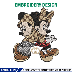 couple gucci mouse embroidery design, gucci embroidery, embroidery file, logo shirt,sport embroidery, digital download