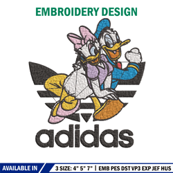 daisy x duck adidas embroidery design, adidas embroidery, brand embroidery, embroidery file,logo shirt,digital download