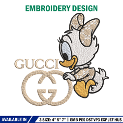 duck baby embroidery design, gucci embroidery, embroidery file, logo shirt, sport embroidery, digital download