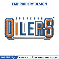 edmonton oilers logo embroidery, nhl embroidery, sport embroidery, logo embroidery, nhl embroidery design.