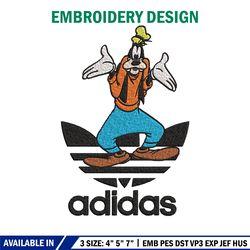 goofy adidas embroidery design, adidas embroidery, brand embroidery, embroidery file,logo shirt,digital download