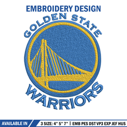 golden state warriors logo embroidery, nba embroidery, sport embroidery, logo embroidery, nba embroidery design