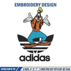 goofy adidas embroidery design, adidas embroidery, brand embroidery, embroidery file,logo shirt,digital download