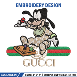 goofy baby gucci embroidery design, gucci embroidery, embroidery file, logo shirt, sport embroidery, digital download