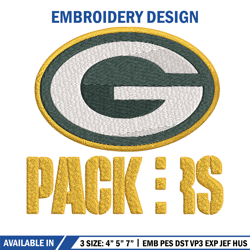 green bay packers logo embroidery, nfl embroidery, sport embroidery, logo embroidery, nfl embroidery design.