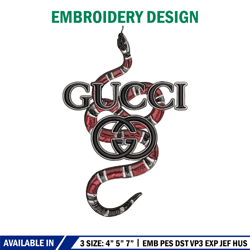 gucci snake embroidery design, gucci embroidery, brand embroidery, logo shirt, embroidery file, digital download