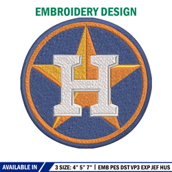 houston astros embroidery design, logo embroidery, mlb embroidery, embroidery file, logo shirt,digital download