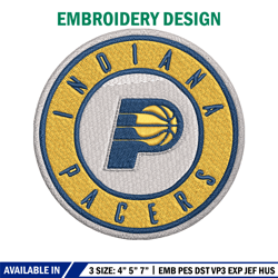 indiana pacers logo embroidery, nba embroidery, sport embroidery, logo embroidery, nba embroidery design.