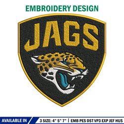 jacksonville jaguars logo embroidery, nfl embroidery, sport embroidery, logo embroidery, nfl embroidery design