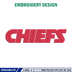 kansas city chiefs logo embroidery, nfl embroidery, sport embroidery, logo embroidery, nfl embroidery design.