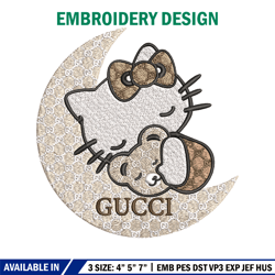 kitty gucci embroidery design, gucci embroidery, embroidery file, logo shirt, sport embroidery, digital download.