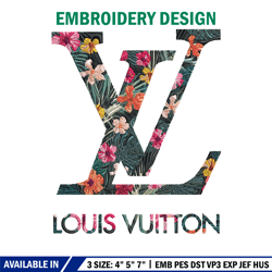 logo louis vuitton embroidery design, lv embroidery, embroidery file, brand embroidery, logo shirt, digital download