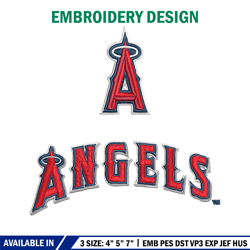 los angeles angels logo embroidery, mlb embroidery, sport embroidery, logo embroidery, mlb embroidery design