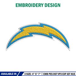 los angeles chargers logo embroidery, nfl embroidery, sport embroidery, logo embroidery, nfl embroidery design