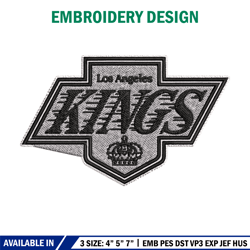 los angeles kings logo embroidery, nhl embroidery, sport embroidery, logo embroidery, nhl embroidery design