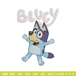 bluey embroidery, bluey cartoon embroidery, cartoon embroidery, cartoon shirt, embroidery file, instant download.