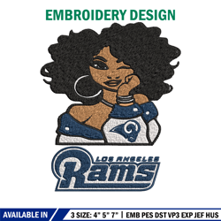 los angeles rams embroidery design, nfl girl embroidery, los angeles rams embroidery, nfl embroidery