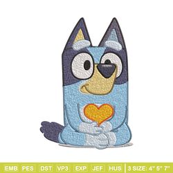 bluey embroidery, bluey cartoon embroidery, cartoon embroidery, embroidery file, cartoon shirt, digital download.