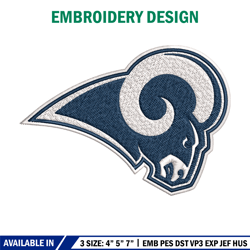 los angeles rams logo embroidery, nfl embroidery, sport embroidery, logo embroidery, nfl embroidery design