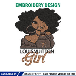 louis vuitton girl embroidery design, lv embroidery, embroidery file, brand embroidery, logo shirt, digital download