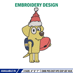 lucky chrismas hat embroidery design, bluey embroidery, embroidery file, brand embroidery, logo shirt, digital download