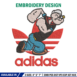 man cartoon adidas embroidery design, adidas embroidery, embroidery file, brand embroidery, logo shirt, digital download