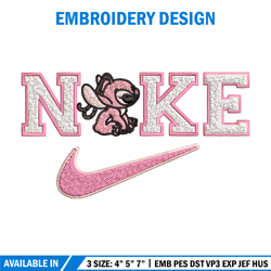 nike pink stitch embroidery design, stitch embroidery, nike embroidery, embroidery file, logo shirt, digital download