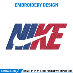 nike red blue design embroidery design, brand embroidery, nike embroidery, embroidery file, logo shirt, digital download