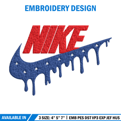 nike red blue embroidery design, brand embroidery, nike embroidery, embroidery file, logo shirt, digital download