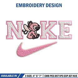 nike pink stitch embroidery design, stitch embroidery, nike embroidery, embroidery file, logo shirt, digital download