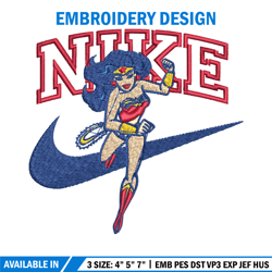 nike wonder woman embroidery design, brand embroidery, nike embroidery, embroidery file, logo shirt,digital download