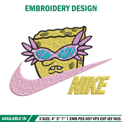 nike spongebob embroidery design, nike embroidery, brand embroidery, embroidery file, logo shirt, digital download
