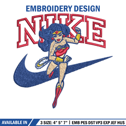 nike wonder woman embroidery design, brand embroidery, nike embroidery, embroidery file, logo shirt,digital download