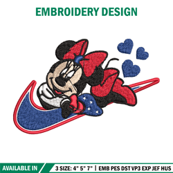 nike x minnie embroidery design, mickey embroidery, nike embroidery, embroidery file, logo shirt, digital download