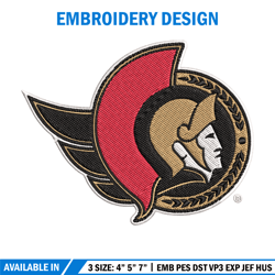 ottawa senators logo embroidery, nhl embroidery, sport embroidery, logo embroidery, nhl embroidery design