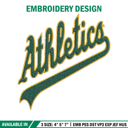 oakland athletics logo embroidery, mlb embroidery, sport embroidery, logo embroidery, mlb embroidery design