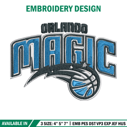 orlando magic logo embroidery, nba embroidery, sport embroidery, logo embroidery, nba embroidery design.