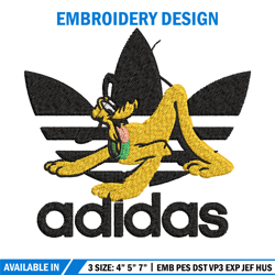 pluto adidas embroidery design, adidas embroidery, brand embroidery, embroidery file,logo shirt,digital download