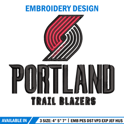 portland trail blazers logo embroidery, nba embroidery, sport embroidery, logo embroidery, nba embroidery design