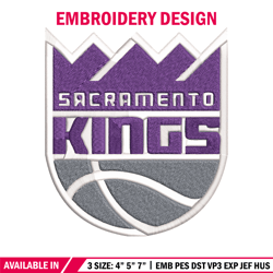 sacramento kings logo embroidery, nba embroidery, sport embroidery, logo embroidery, nba embroidery design.